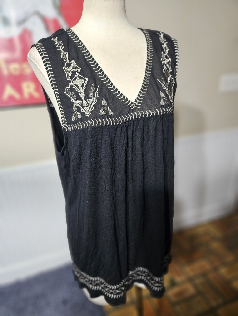 Simply Irresistable Boho Embroidered Top 3X